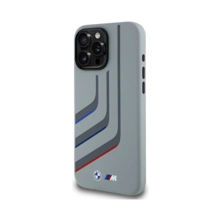 Telefono dėklas BMW silikoninis MagSafe dėklas iPhone 16 Pro Max“ – pilkos spalvos