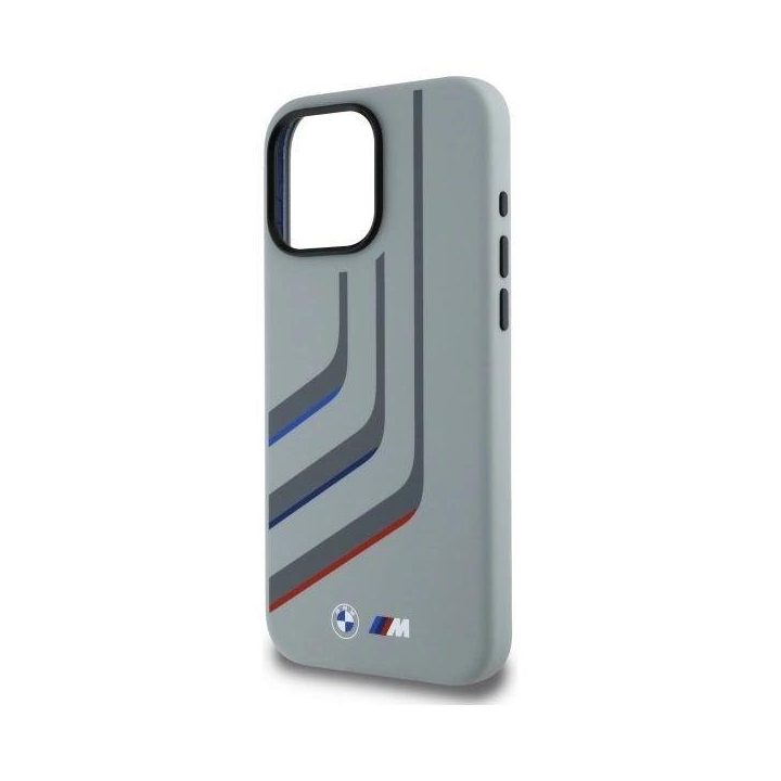 Telefono dėklas BMW silikoninis MagSafe dėklas iPhone 16 Pro Max“ – pilkos spalvos