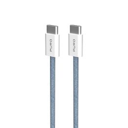60 W USB C laidas, 1,5 m, mėlynas