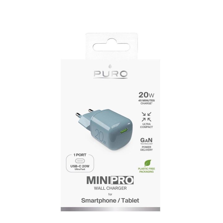 20W GaN USB-C sieninis įkroviklis – Žalias