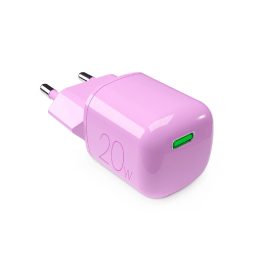 20 W GaN USB-C sieninis įkroviklis – rožinis