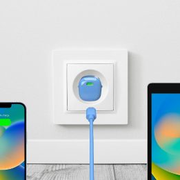 20 W GaN USB-C sieninis įkroviklis – mėlynas