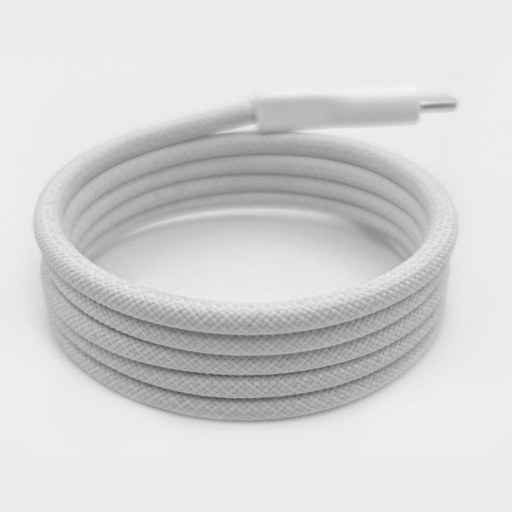 USB C 60 W USB 3.2 (20 Gbps) 1 m magnetinis kabelis – baltas