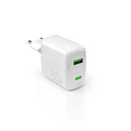 65 W GaN USB C sieninis įkroviklis – baltas