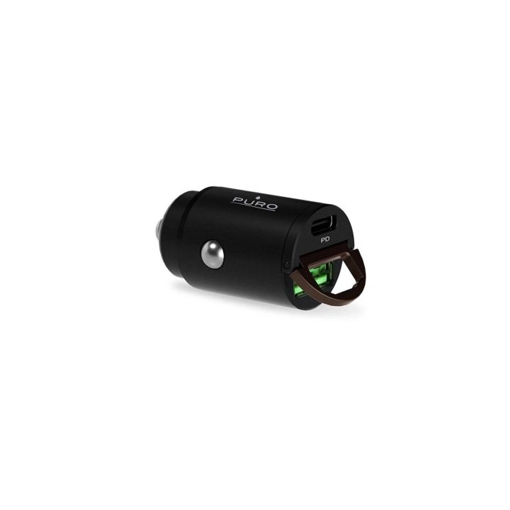 30W Power Delivery USB A automobilinis įkroviklis – juodas