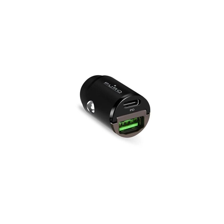 30W Power Delivery USB A automobilinis įkroviklis – juodas