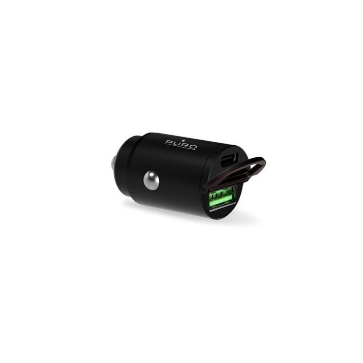 30W Power Delivery USB A automobilinis įkroviklis – juodas