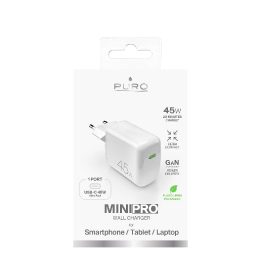 45W PD GaN USB-C tinklo įkroviklis – baltas