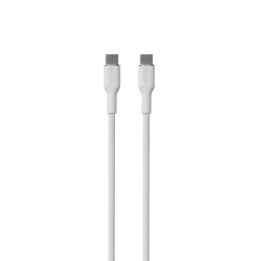 USB C 60 W 1,5 m silikono laidas – baltas