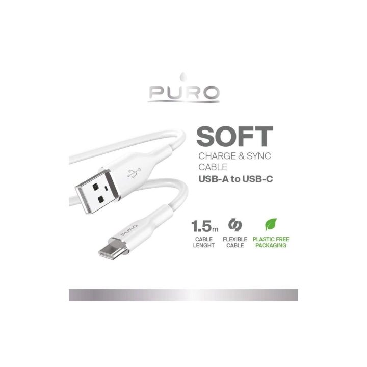 USB C laidas 1,5 m - Baltas