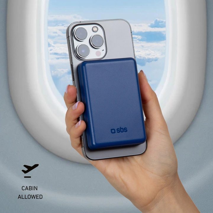 5000 mAh belaidis magnetinis maitinimo bankas Blue“