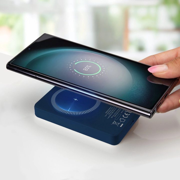 5000 mAh belaidis magnetinis maitinimo bankas Blue“
