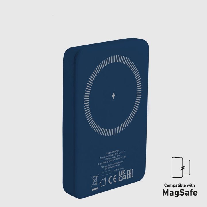 5000 mAh belaidis magnetinis maitinimo bankas Blue“