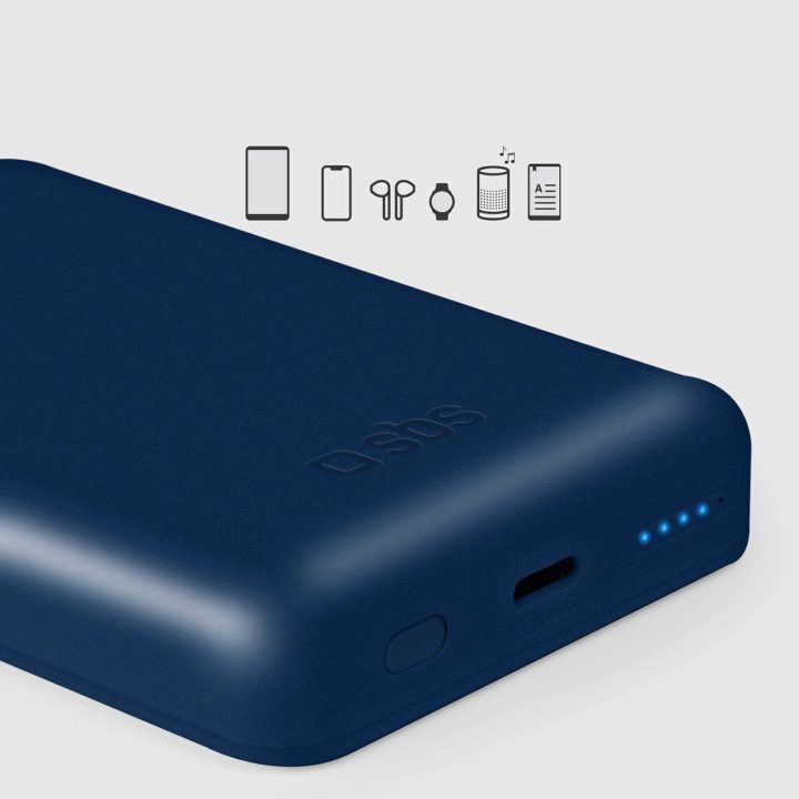 5000 mAh belaidis magnetinis maitinimo bankas Blue“