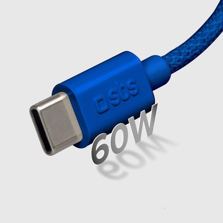 Audinio laidas su USB C 1,5 m 60 W Mėlynas