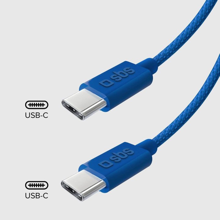 Audinio laidas su USB C 1,5 m 60 W Mėlynas