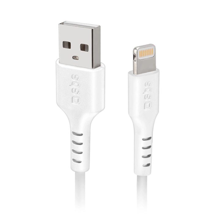 USB - Lightning laidas duomenų perdavimui ir įkrovimui Baltas