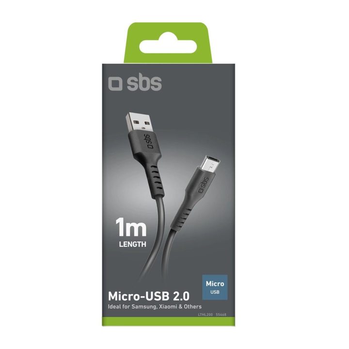 Duomenų kabelis USB 2.0 – Mikro USB, juodas