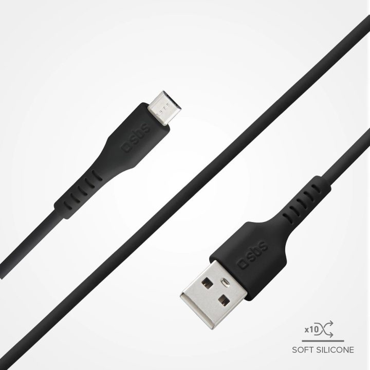 Duomenų kabelis USB 2.0 – Mikro USB, juodas