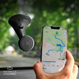 Automobilinis magnetinis laikiklis su Wide Line siurbimo taurele, juodas