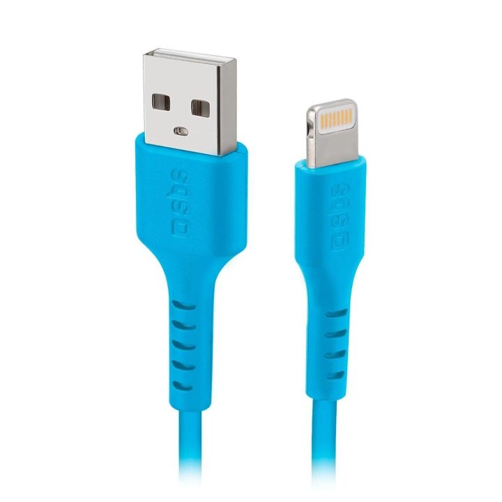 USB - Lightning“ kabelis duomenims ir krovimui Cyan