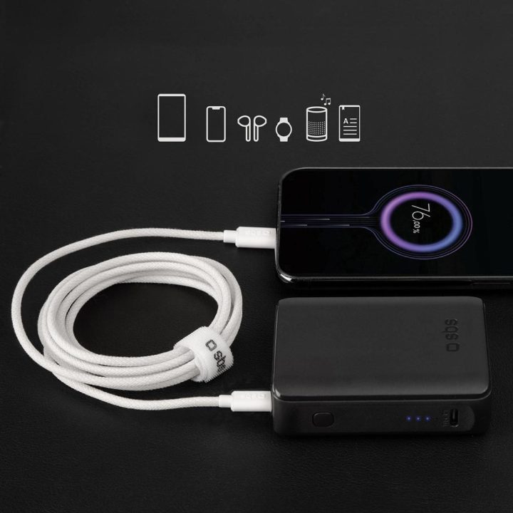 Tekstilinis laidas su USB C 1,5 m 60 W pilka
