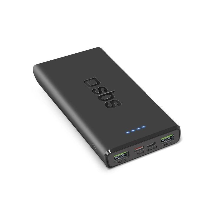 10 000 mAh Power bankas su 20W Power Delivery technologija. Spalva - juoda.