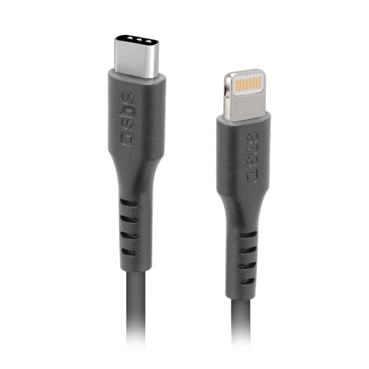 USB-C - Lightning“ duomenų ir įkrovimo laidas, 1 m, juodas