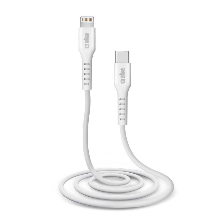 USB-C - Lightning“ duomenų ir įkrovimo laidas, 1 m, baltas
