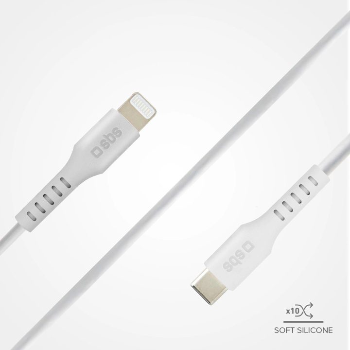 USB-C - Lightning“ duomenų ir įkrovimo laidas, 1 m, baltas
