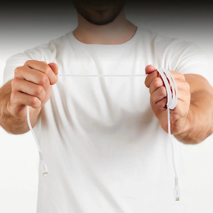 USB-C - Lightning“ duomenų ir įkrovimo laidas, 1 m, baltas