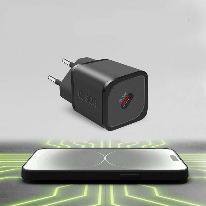 20W GaN baterijų įkroviklis – itin greitas įkrovimas su Power Delivery“ juodas
