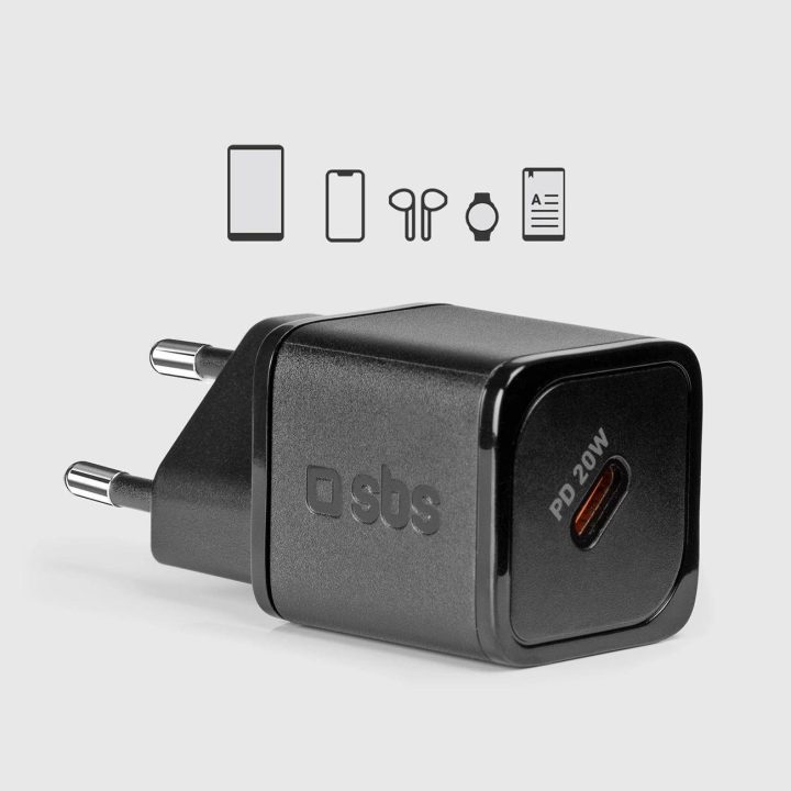 20W GaN baterijų įkroviklis – itin greitas įkrovimas su Power Delivery“ juodas