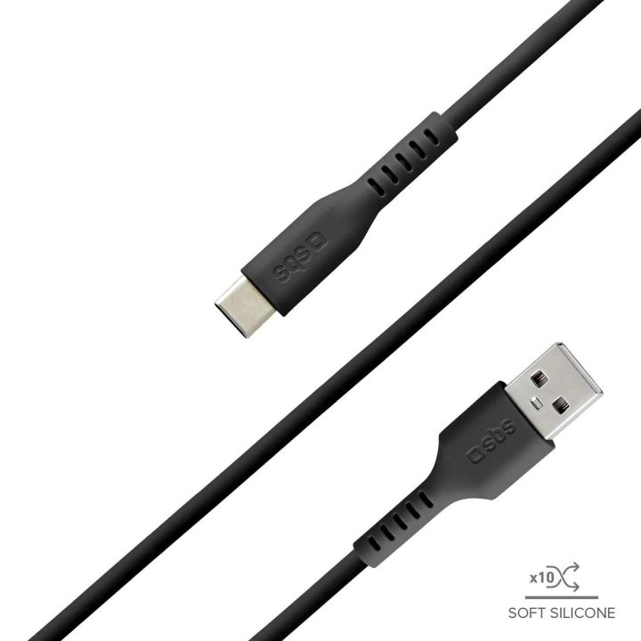 Duomenų kabelis USB 2.0 - C tipas, juodas