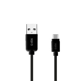 C tipo ir USB 2.0 duomenų ir įkrovimo laidas Juodas