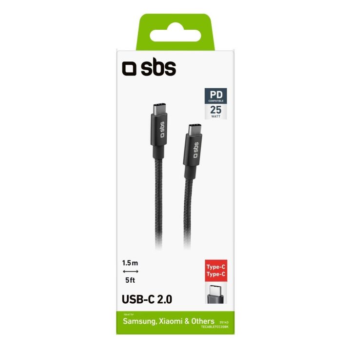USB C 25W greitojo įkrovimo ir duomenų perdavimo kabelis, pilkos spalvos