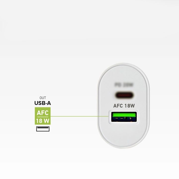 20 W pakrovėjas su USB C ir Power Delivery“ — baltas