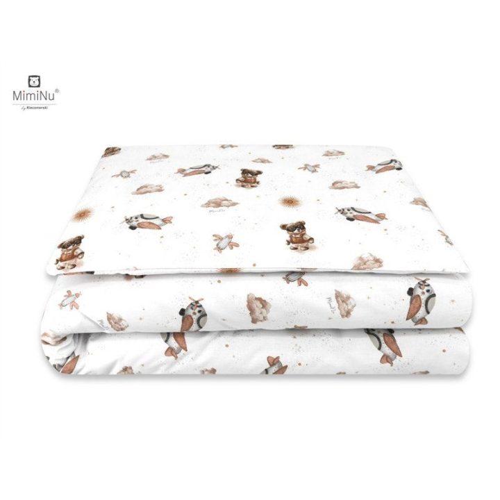KIECZMERSKI 2 dalių patalynės komplektas 135x100 cm MIMINU DESIGN Meškiukai smėlio spalvos 100 % medvilnė
