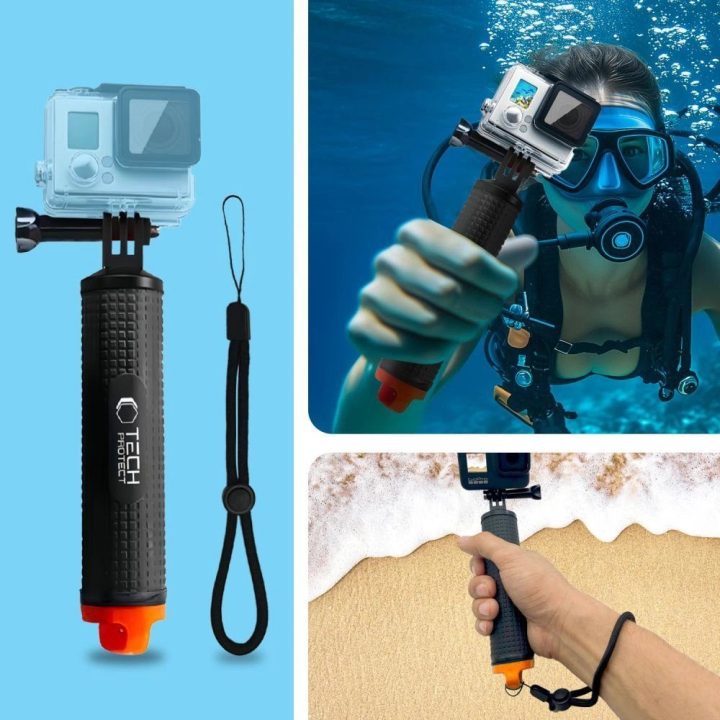 GA100 rankena GoPro“ / DJI kameroms, juoda spalva