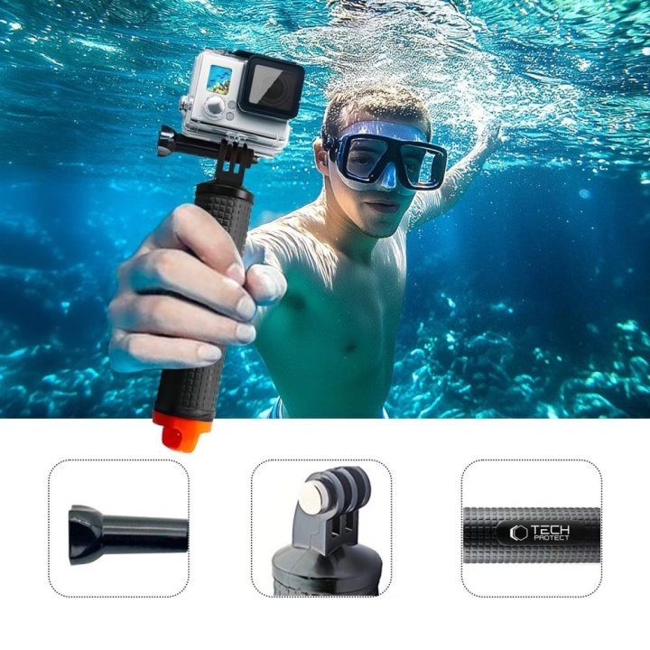 GA100 rankena GoPro“ / DJI kameroms, juoda spalva