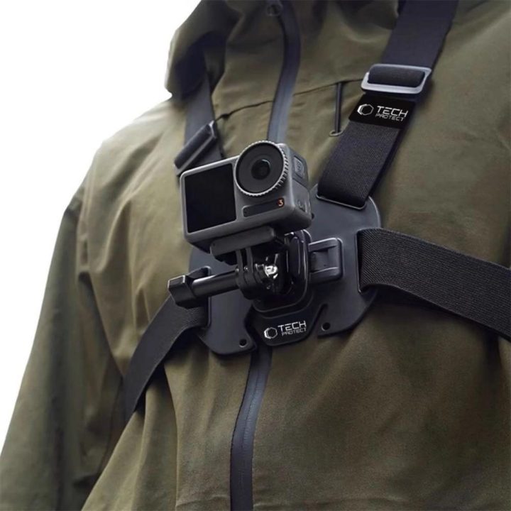 GA100 krūtinės tvirtinimas GoPro / DJI (juodas)