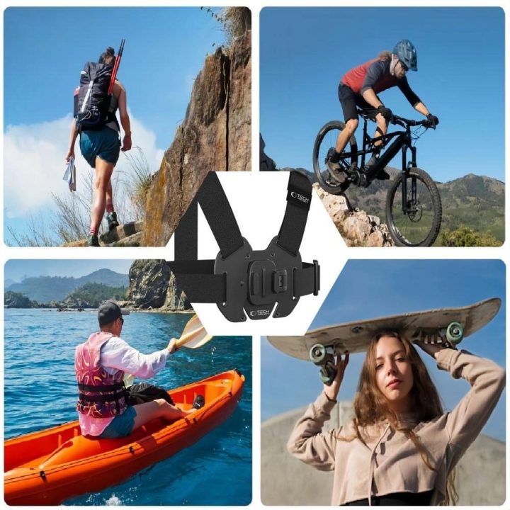 GA100 krūtinės tvirtinimas GoPro / DJI (juodas)