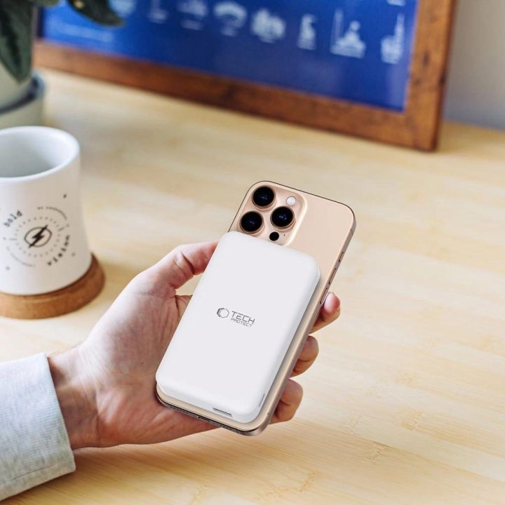 Powerbank“ “ PB24 LifeMag QI2“ MagSafe“ 10 000 mAh – balta
