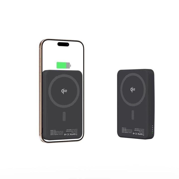 PB24 LifeMag QI2 MagSafe 10 000 mAh Powerbankas - juodas