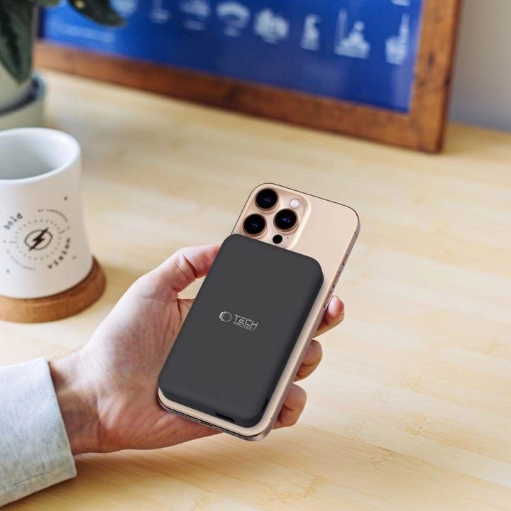 PB24 LifeMag QI2 MagSafe 10 000 mAh Powerbankas - juodas