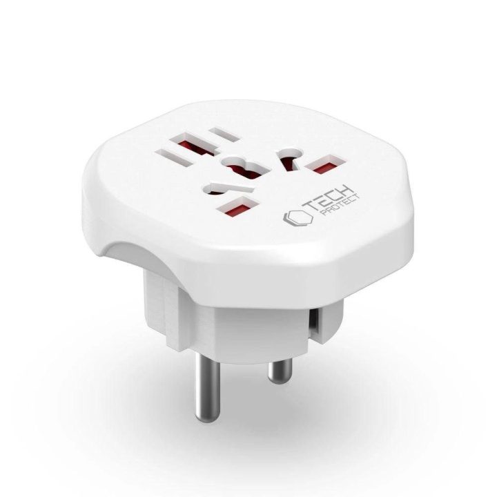 Universal Travel Adapter kelioninis adapteris EU prievadams - baltas