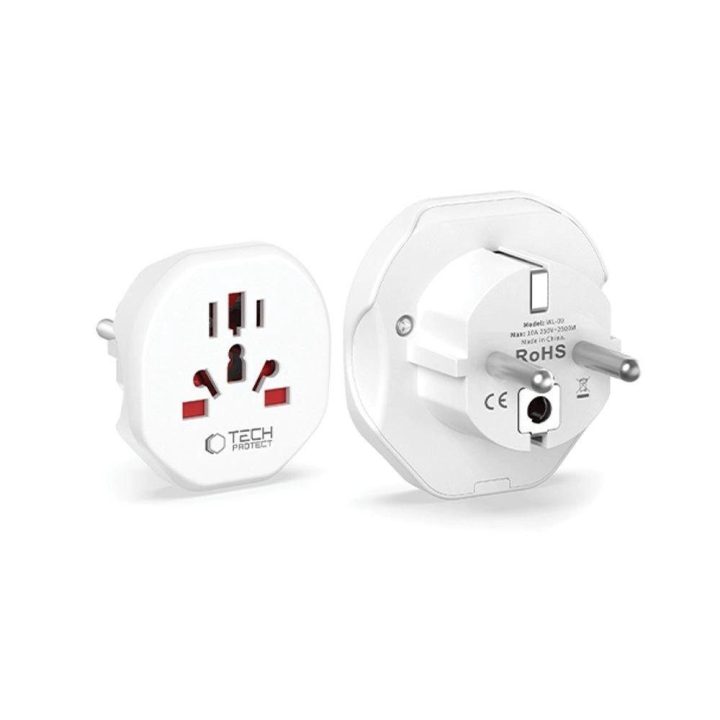 Universal Travel Adapter kelioninis adapteris EU prievadams - baltas