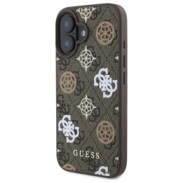 Guess Peony ant 4G Background MagSafe dėklas iPhone 16 - rudas