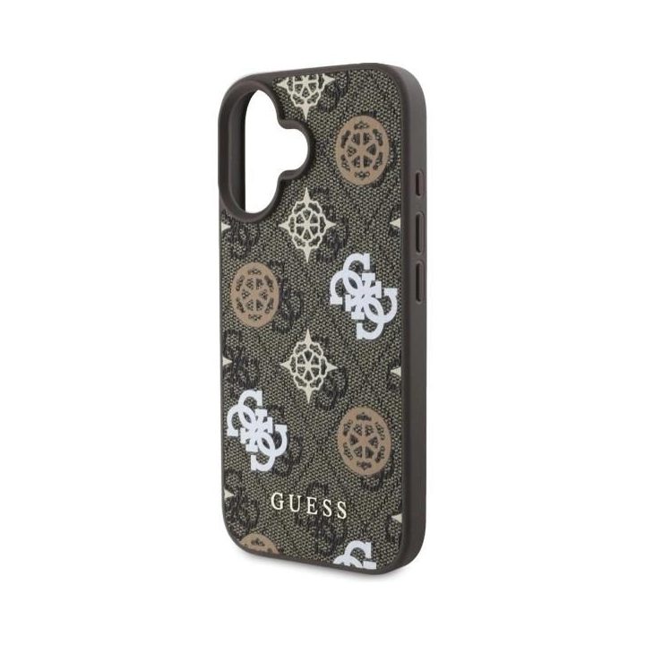 Guess Peony ant 4G Background MagSafe dėklas iPhone 16 - rudas