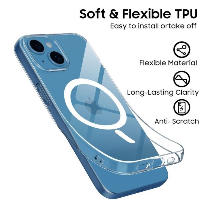FlexAir MagSafe“ dėklas skirtas iPhone 13 Mini“ – skaidrus